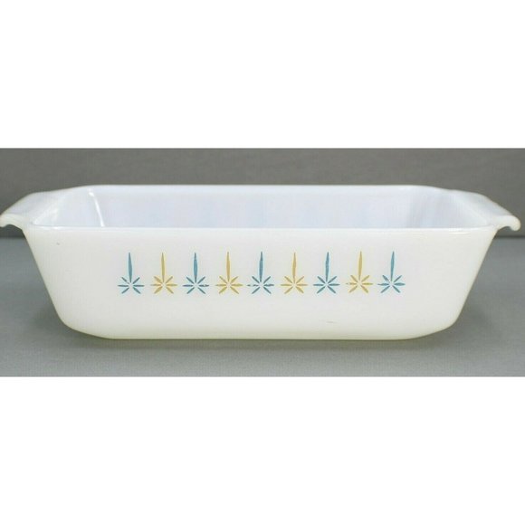 Loaf Pan Anchor Hocking Fire King #441 Candle Glow One Quart Milk Glass 1960's - Picture 1 of 6